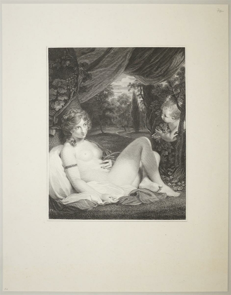 Grafiker des 19. Jahrhunderts. - Venus und Amor.