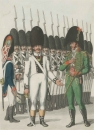 Trachten und Uniformen. - Christoffer Suhr. - "Ehrenwache des Prinzen Ponte Corvo, aus dem Regiment Zamora formirt, und ein Catalonischer Officier".