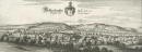 Wollershausen. - Panoramaansicht. - Merian. - "Wollershausen Adel Sitz im Furstenthumb Grubenhagen".