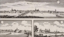 Nienburg (Weser) / Hoya / Neuhaus (Amt Neuhaus). - Mehransicht. - Merian. - "Nienburg / Hoia / Neuhauß".