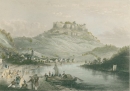 Königstein (Sächsische Schweiz). - Gesamtansicht. - "Königstein In the Occupation of the French".