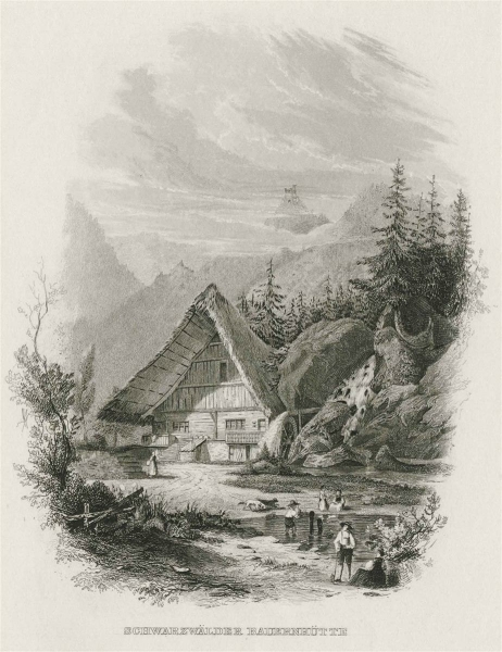 Schwarzwald. - Schwarzwälder Bauernhütte.