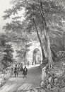 Baden-Baden. - Schlossansicht. - "Porte du Vieux Châtteau".