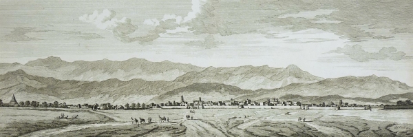 Iran - Kasjan. - Panoramaansicht. - Cornelis de Buyn. - "Kasjan".