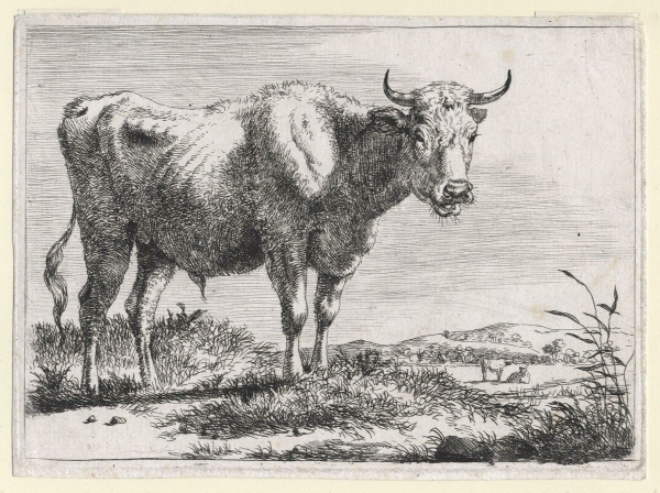 Pieter van Os attr.. - "Grasende Kuh".
