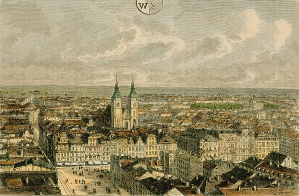 Breslau / Wrocław. - Vogelschau. - "Breslau – Vue Prise de la Tour Sainte-Elisabeth".