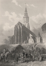 Schweidnitz / Świdnica. - Kirchenansicht. - Huber & Blätterbauer. - "Katholische Kirche zu Schweidnitz im Jahr 1866".