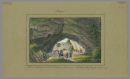 Sächsische Schweiz. - Kuhstall. - "Saxe. Vue interieure de la Caverne nommé Kuhstall. (Suisse Saxonne)".