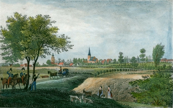 Lützen. - Panoramaansicht. - Riedel & Knäbig. - "Lützen".