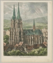 Marburg. - Kirchenansicht. - "Die Elisabethkirche in Marburg".