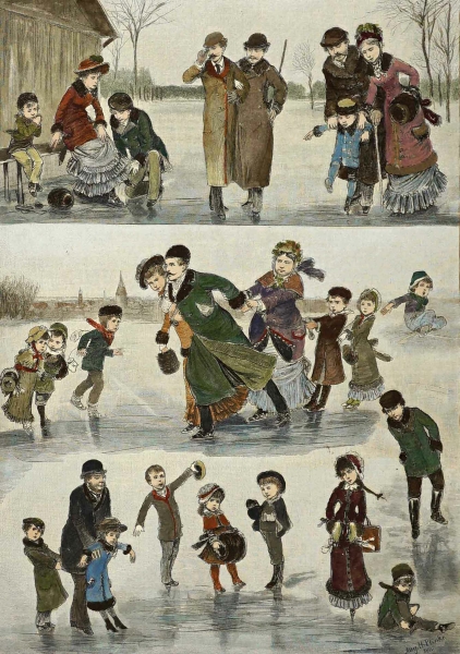 Sport. - Wintersport. - Schlittschuhlaufen. - "Auf dem Eise".