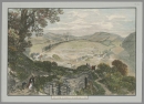 Forbach. - Panoramaansicht. - "Ansicht von Forbach, von Saarbrücken aus. Das Französische Lager am 6. August"