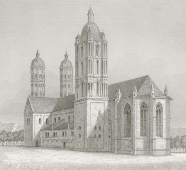 Naumburg (Saale). - Domansicht. - Poppel. - "Cathedrale de Naumbourg / Dom in Naumburg / Naumburg Cathedral".
