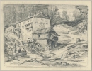 Zeichner des 19. Jahrhunderts. - "Wassermühle"