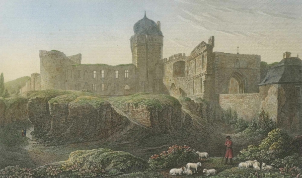 Andernach. - Schlossruine und Römerturm. - Landseer nach Batty. - "Ruins at Andernach".