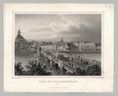 Basel. - Panoramaansicht. - "Basel mit der Rheinbrücke (Basel)".