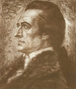 Goethe, Johann Wolfgang. - Porträt. - Karl Bauer. -...