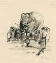 Diez, Christa. - "Elefant im Leipziger Zoo".