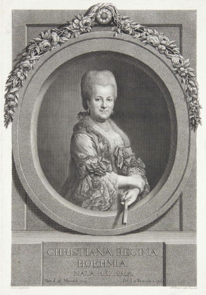 Böhme, Christiana Regina. - Porträt. - "Christiana Regina Boehmia".