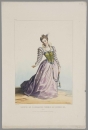 Mode & Kostüm. - Kostümkunde. - Achille Devéria. - "Louise de Lorraine, Femme de Henri III.".