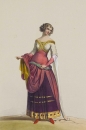 Mode & Kostüm. - Kostümkunde. - Achille Devéria. - "Dame de la Cour du Roi Jean".