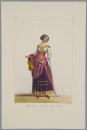 Mode & Kostüm. - Kostümkunde. - Achille Devéria. - "Dame de la Cour du Roi Jean".
