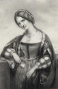 Mode & Kostüm. - Kostümkunde. - François Séraphin Delpech. - "Dame de la cour. Règne de Francois 1er".