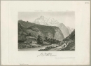 Lauterbrunnen. - Gesamtansicht. - "La Jungfrau prise sur la route de Lauterbrunnen".