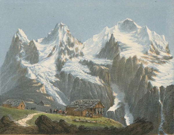 Wengen BE. - Gesamtansicht. - "La Jungfrau vue de la Wengen Alp (Canton de Berne)".