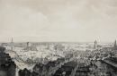 Hamburg. - "Panorama von Hamburg. Total-Ansicht der Ruinen, nach dem Brande vom 5ten bis 8ten May 1842".