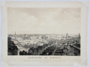 Hamburg. - "Panorama von Hamburg. Total-Ansicht der Ruinen, nach dem Brande vom 5ten bis 8ten May 1842".