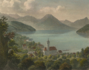 Pfelling (Bogen). - Vedute. - Johann Georg Laminit. - "Pfäling unterhalb Pogenberg an der Donau".